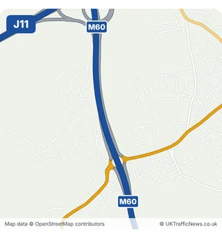Map of M60 junction 11