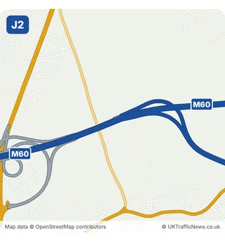 Map of M60 junction 2
