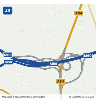 Map of M60 junction 3