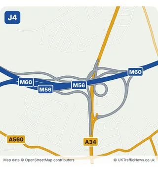 Map of M60 junction 4