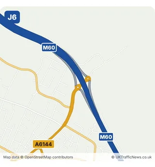 Map of M60 junction 6