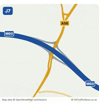 Map of M60 junction 7